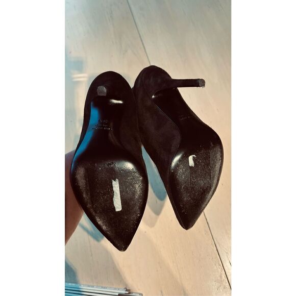 GIUSEPPE ZANOTTI BLACK SUEDE GREEK 105MM POINTED TOE ANKLE BOOTS SZ 8.5 - Picture 11 of 15